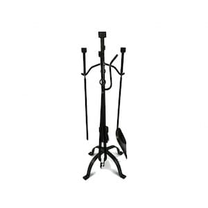 Antique Fireplace Tool Set, Large Iron Fireplace Tool Set, Fireplace Accessory