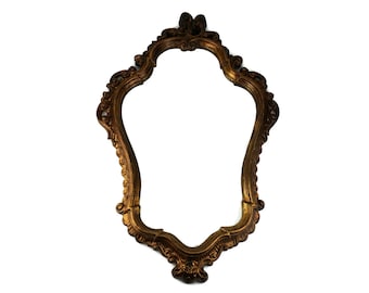 Antique Wooden Mirror With Gold Frame, Wall Hanging Mirror, Victorian Wall Mirror