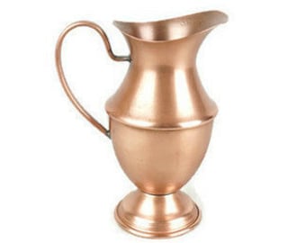 French Copper Pitcher, Antique French Copper Jug