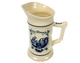 Vintage Delft Blauw Ceramic Mug De Monnik