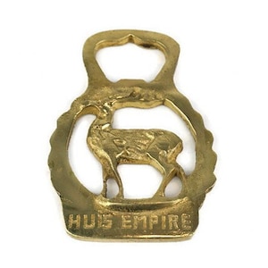 Medallón de caballo de latón antiguo HUIS EMPIRE, accesorio de caballo antiguo