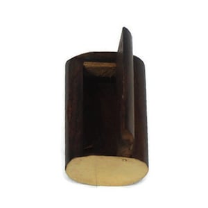 Vintage Wooden Pill Box, Wooden Pill Box With Brass Ornament