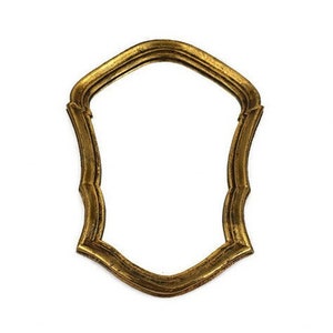 Antique Wooden Mirror With Gold Frame, Wall Hanging Wooden Mirror, Art Nouveau Gold Wooden Frame Mirror