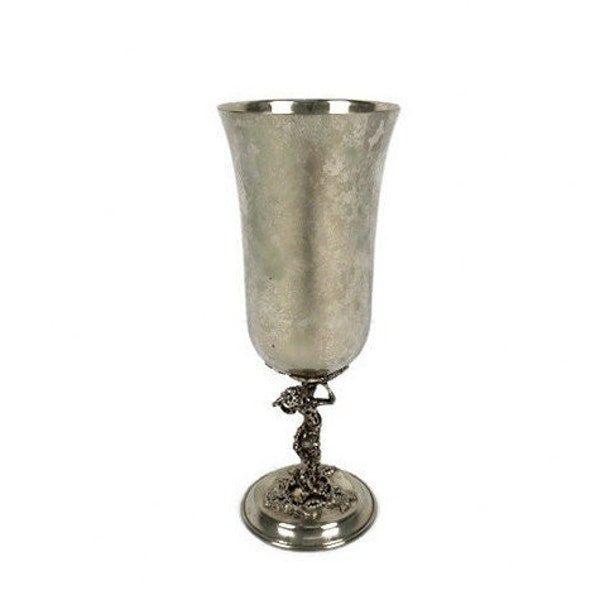 Antique Goblet With Woman Statue