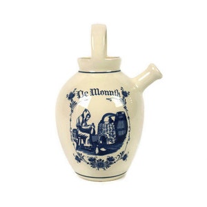 Vintage Delft Blauw De Monnik Ceramic Pitcher