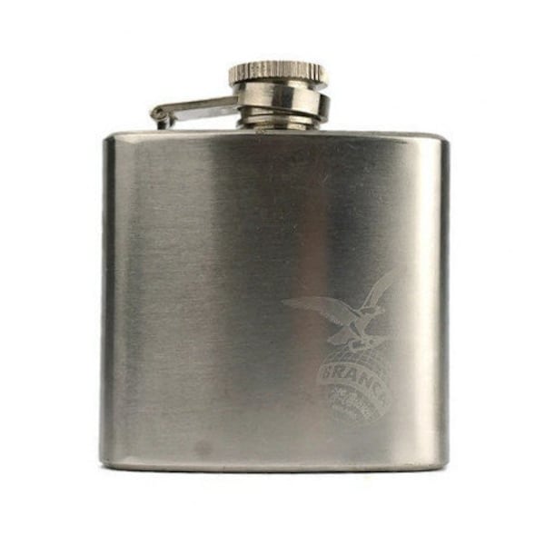 Vintage Pocket Flask, Steel Pocket Flask Branca Milano