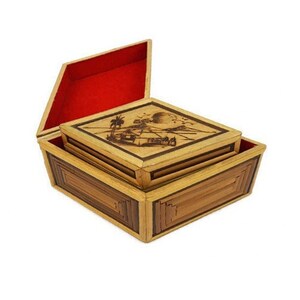 Handmade Jewelry Box Set, Inlaid Wooden Storage Boxes, Antique Wooden Jewelry Boxes