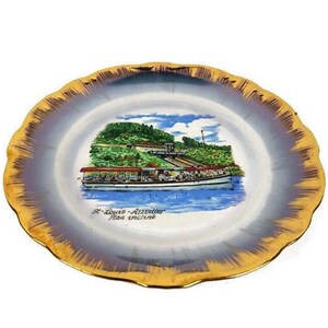 Vintage German Ceramic Wall Plate St Louis Arzviller Plan Inclined
