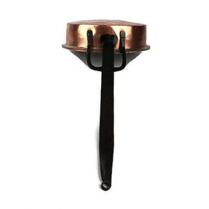 Large Copper Jam Preserve Ladle With Iron Handle France, French Hand Hammered Copper Jam Preserve Pan
