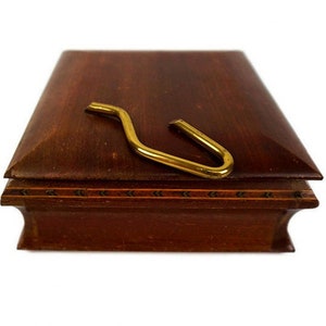 Wooden Cigar Humidor, Antique Cigar Box, French Cigar Storage Box