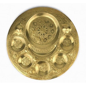Antique Moroccan Tray, Ornate Moroccan Tray, Moroccan Coffee Tray, Engraved Brass Tray, Handmade Brass Tray, Moroccan ServingTray