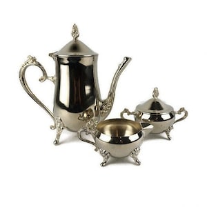 Vintage Coffee Tea Set, Tea Pot, Sugar Bowl, Milk Bowl