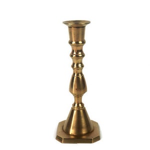 Antique Brass Candle Holder, Vintage Brass Candlestick