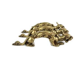 Manijas de muebles antiguos, manijas de latón con forma de león