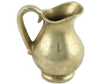Antique Solid Brass Pitcher, Antique Solid Brass Jug