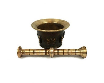 Antique Bronze Mortar and Pestle, Apothecary Mortar and Pestle, Collectible Mortar and Pestle, 19th Century Mortar