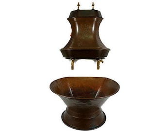 Antique French Lavabo, Large Copper Fountain Lavabo France