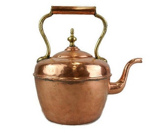 Moroccan Copper Teapot, Handmade Copper Teapot, Antique Copper Teapot