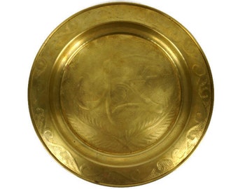 Vintage Arabic Brass Wall Tray