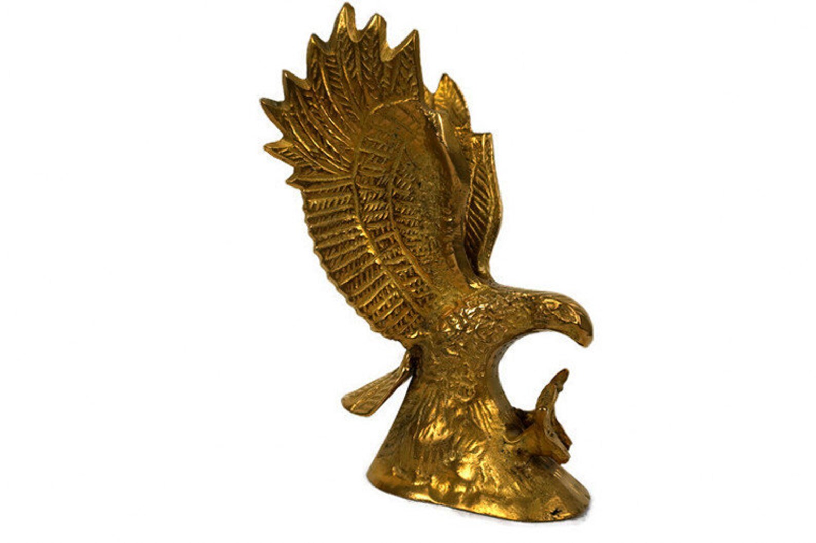 Vintage Brass Eagle Figurine Large Brass Eagle Sculpture Etsy