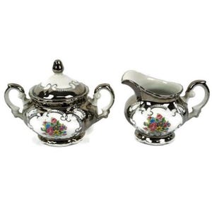 Vintage Italian Porcelain Coffee Tea Set Milk Jug and Sugar Bowl