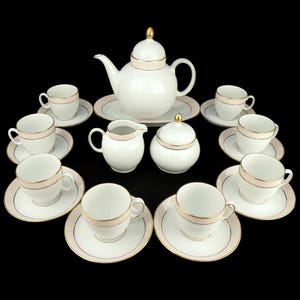Vintage Porcelain Tea Coffee Set, Bavarian Porcelain Tea Coffee Set