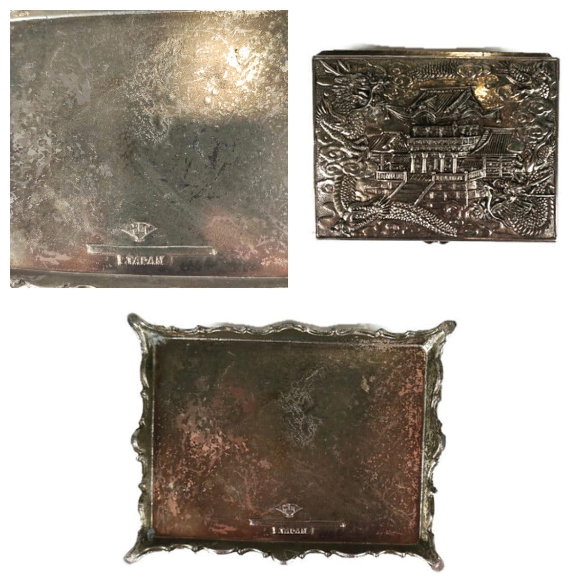 アンティーク 真鍮製宝石箱　天津居留民團・天津共益會記念品 アンティーク 真鍮製宝石箱 天津居留民團・天津共益會記念品