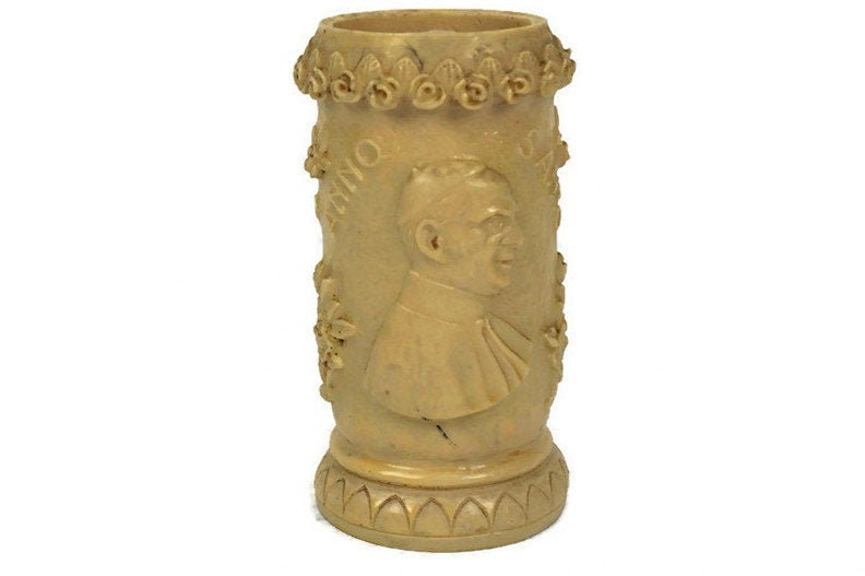 Pope Paul VI Resin Vase From 1975, Italian Vase Santo Paul VI Roma