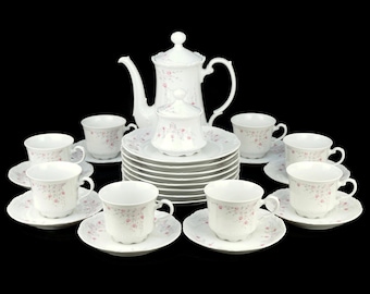 Vintage Porcelain Coffee Tea Set, Bavarian Porcelain Breakfast Set ...