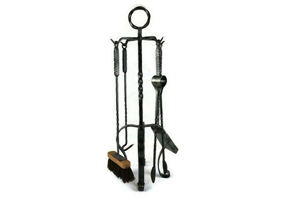 アンティーク暖炉ツールセット、大型鉄製暖炉ツール、暖炉アクセサリー