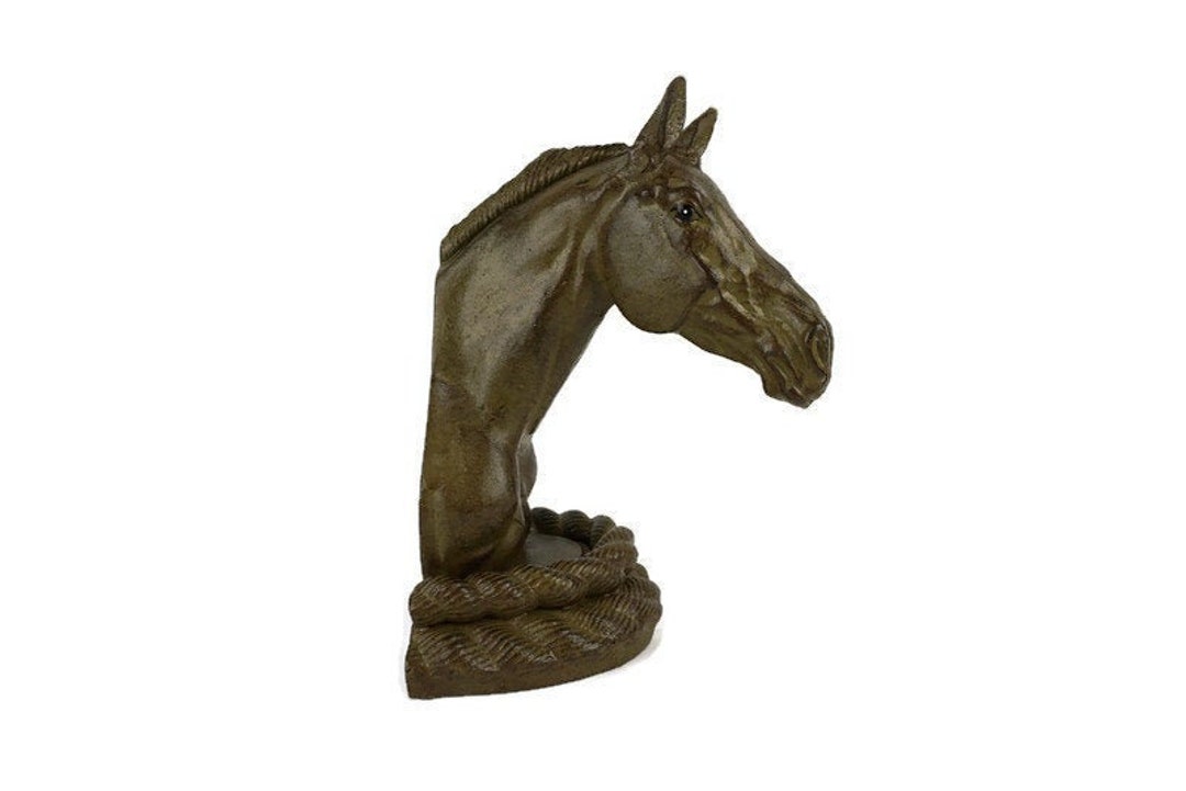 アンティークの馬の頭の置物、19世紀の馬の頭の彫刻 - Etsy 日本