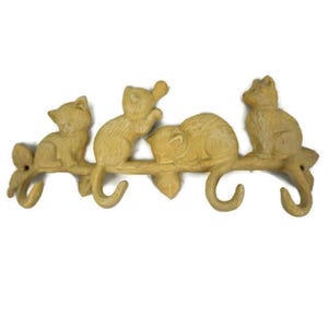 Wall Key Hook Hanger, Vintage Metal Key Rack With Cats, Entryway Key Holder
