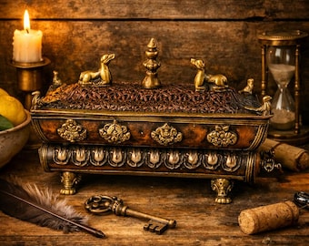 Antike handgemachte tibetische Weihrauch-Brenner, Buddha Altar, spiritueller Buddhismus