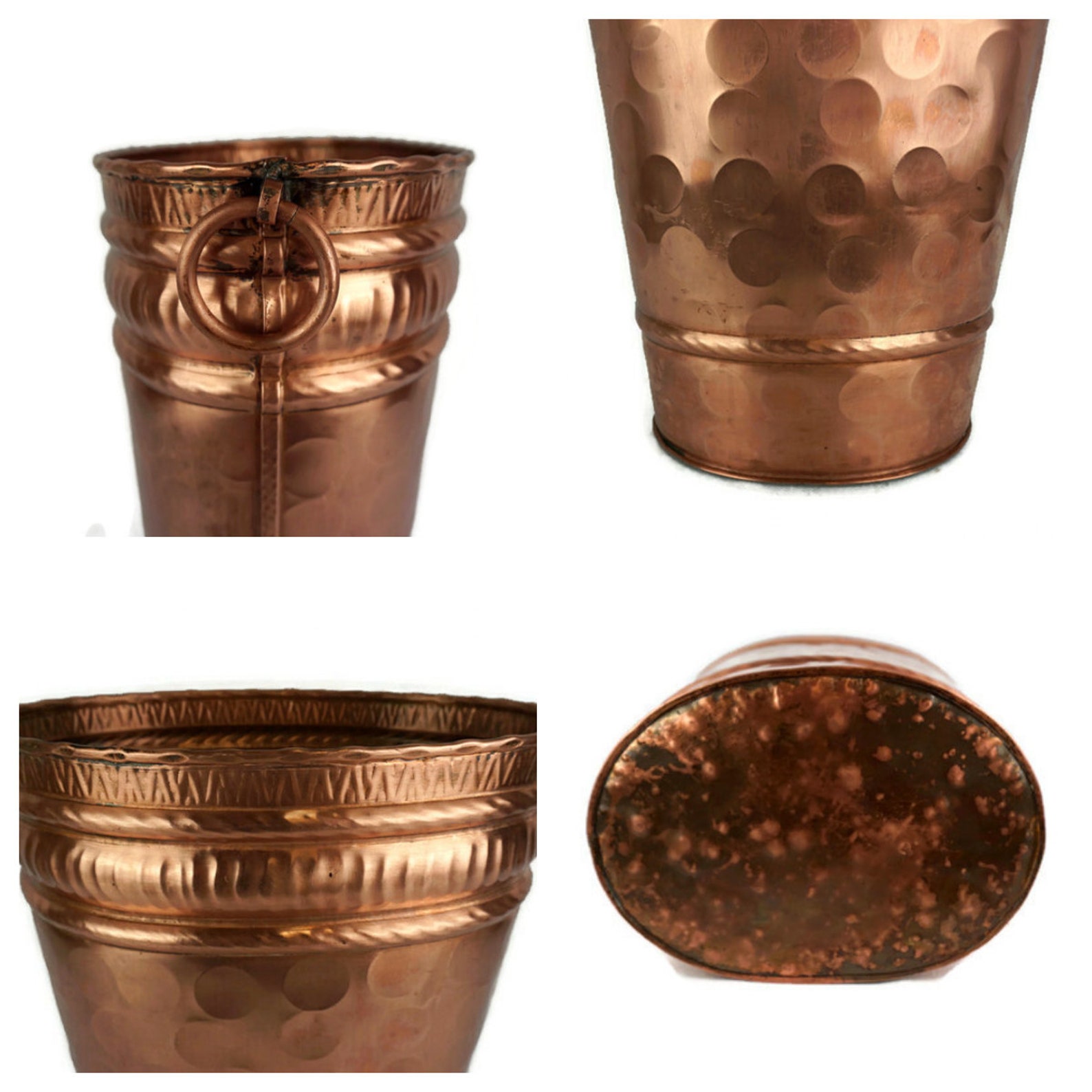 Antique Copper Umbrella Stand Vintage Copper Umbrella Holder Etsy