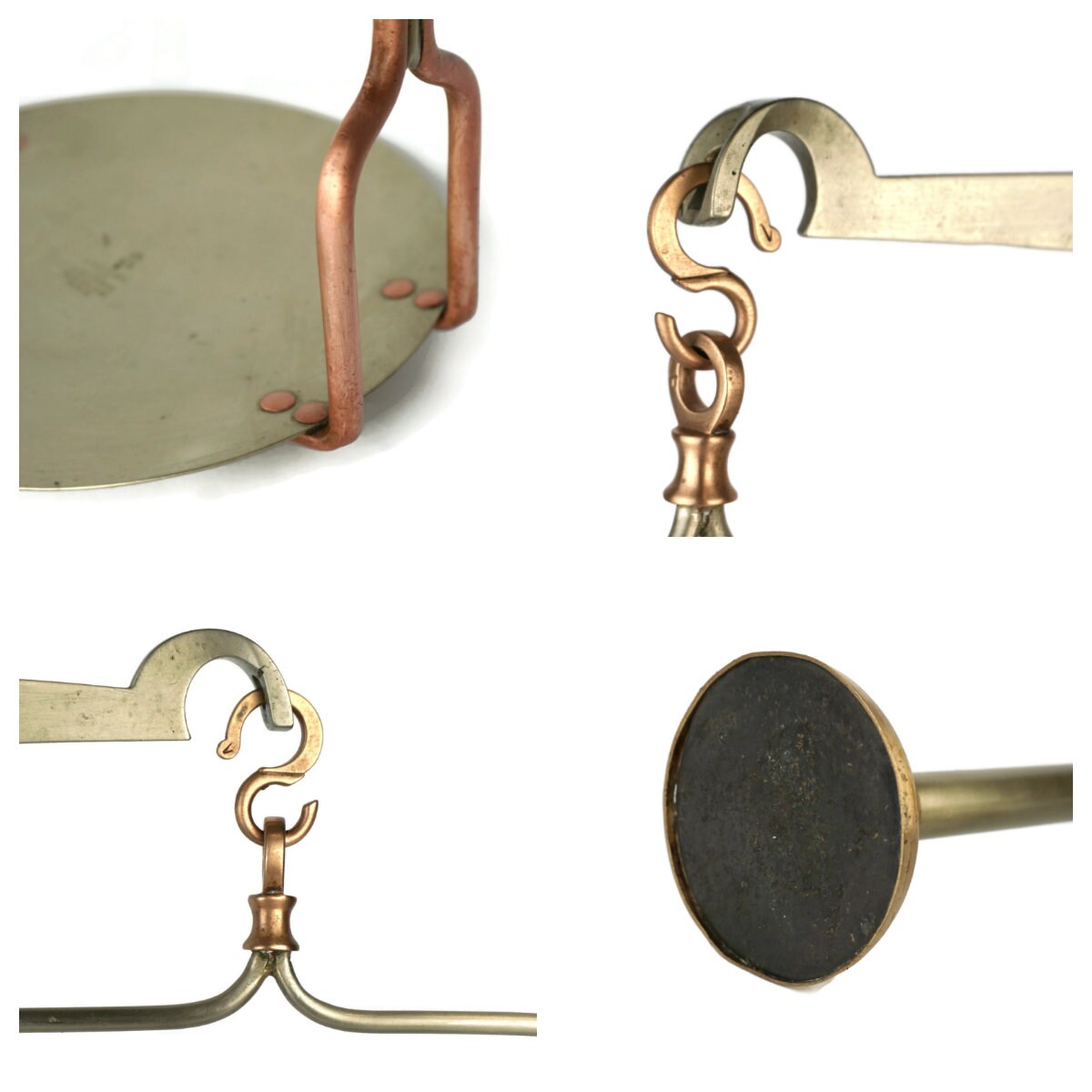 フランス製天秤、ヴィンテージ大型天秤、木製真鍮天秤