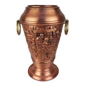 Antique Umbrella Stand, Copper Umbrella Holder, Large Umbrella Holder, Handmade Copper Umbrella Holder
