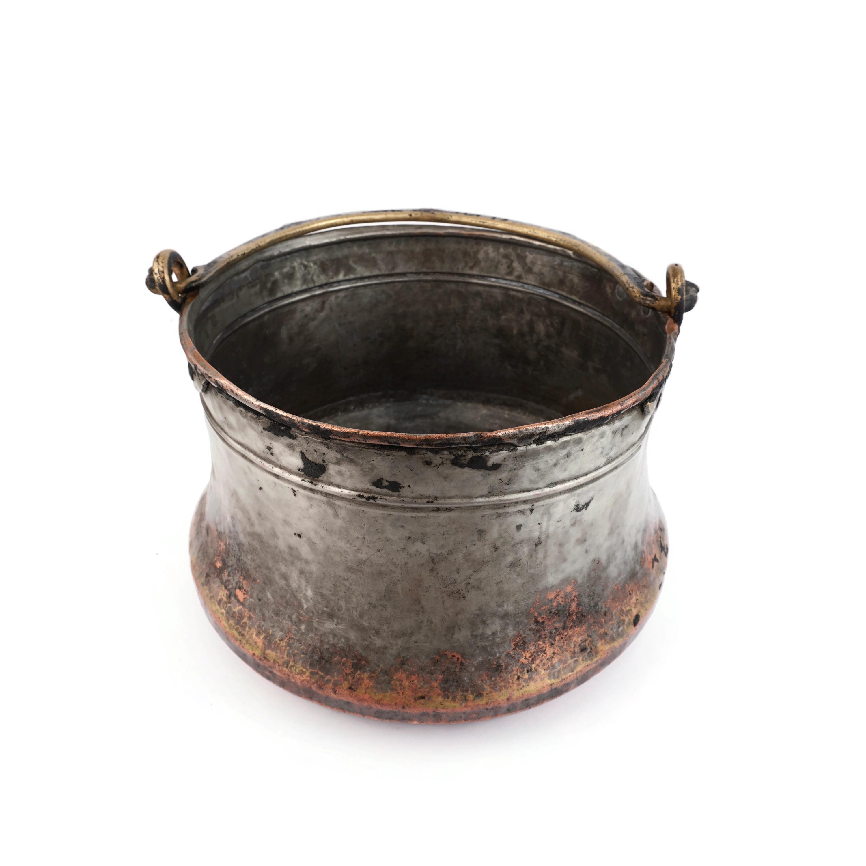19th Century Copper Cauldron, Hand Hammered Copper Cauldron, Handmade ...