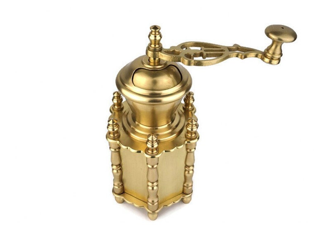 Antique Brass Coffee Grinder Vintage Brass Coffee Mill Etsy