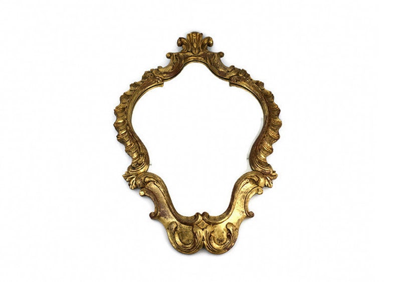 Antique Wooden Mirror With Gold Frame Wall Hanging Wooden Etsy UK