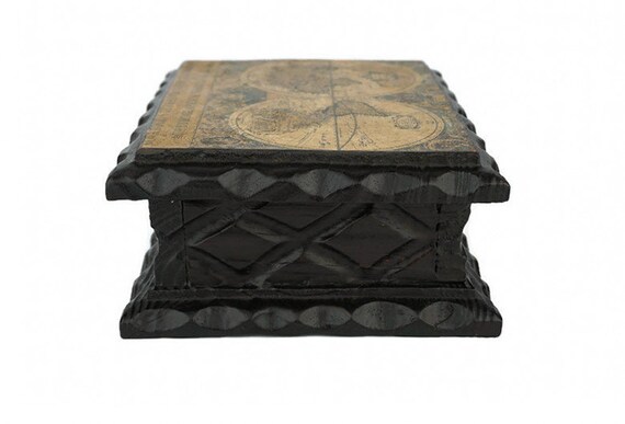 Antique Storage Box, Old Map Storage Box, Wooden … - image 5