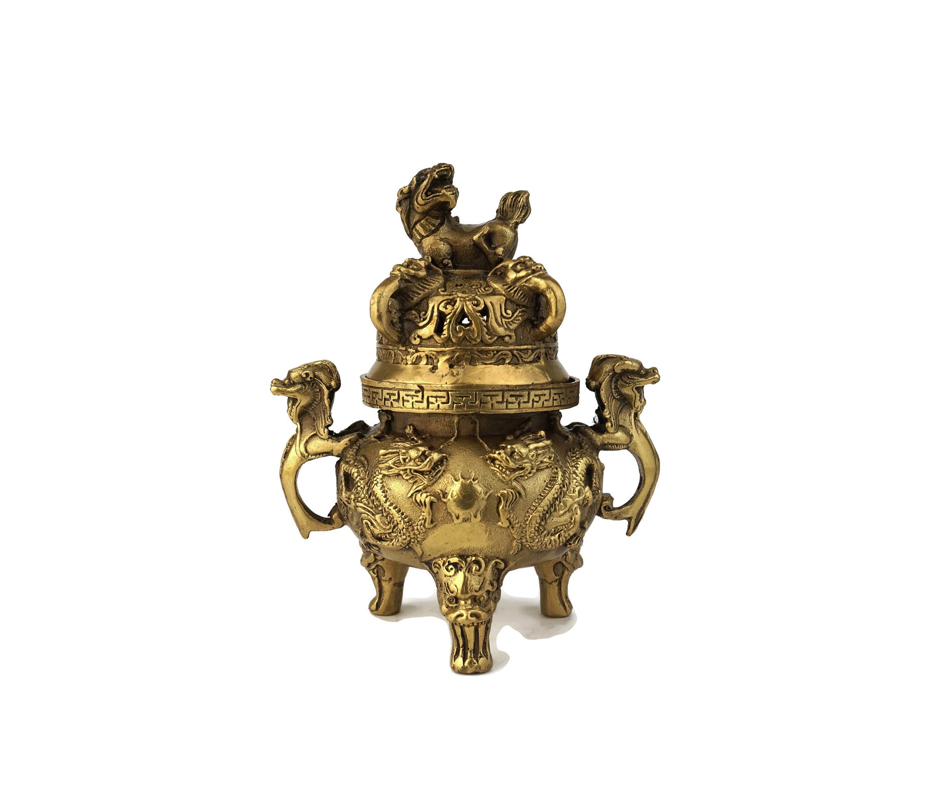 Antique Incense Burner, Rare Asian Incense Burner, Chinese Dragons Incense Burner, Ming dynasty Incense Burner