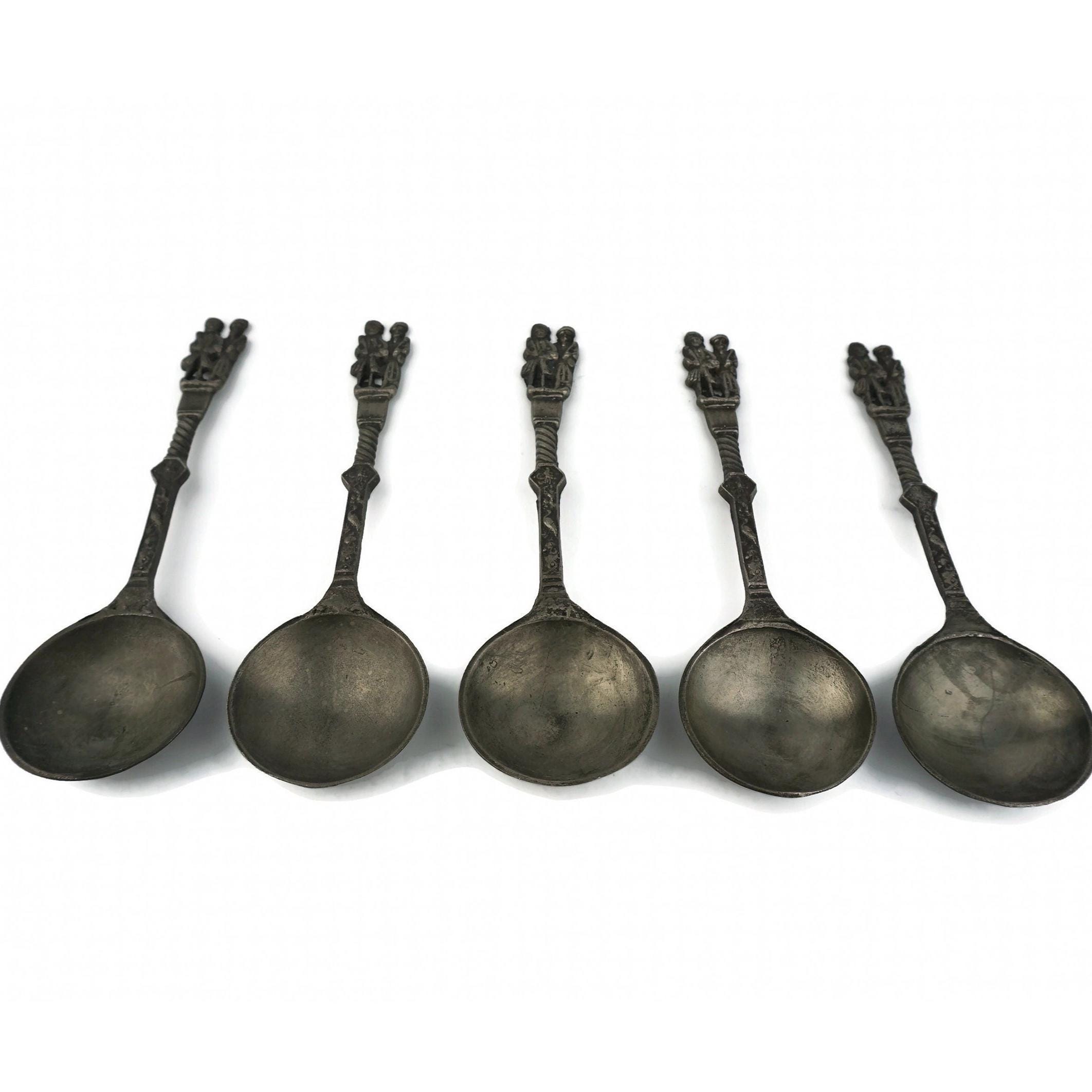 ヴィンテージ ピューター スプーン 5本セット - Etsy 日本