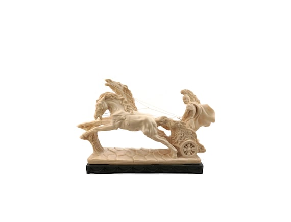 Antique Roman Chariot, Gladiator With Chariot Resin Sculpture - Etsy