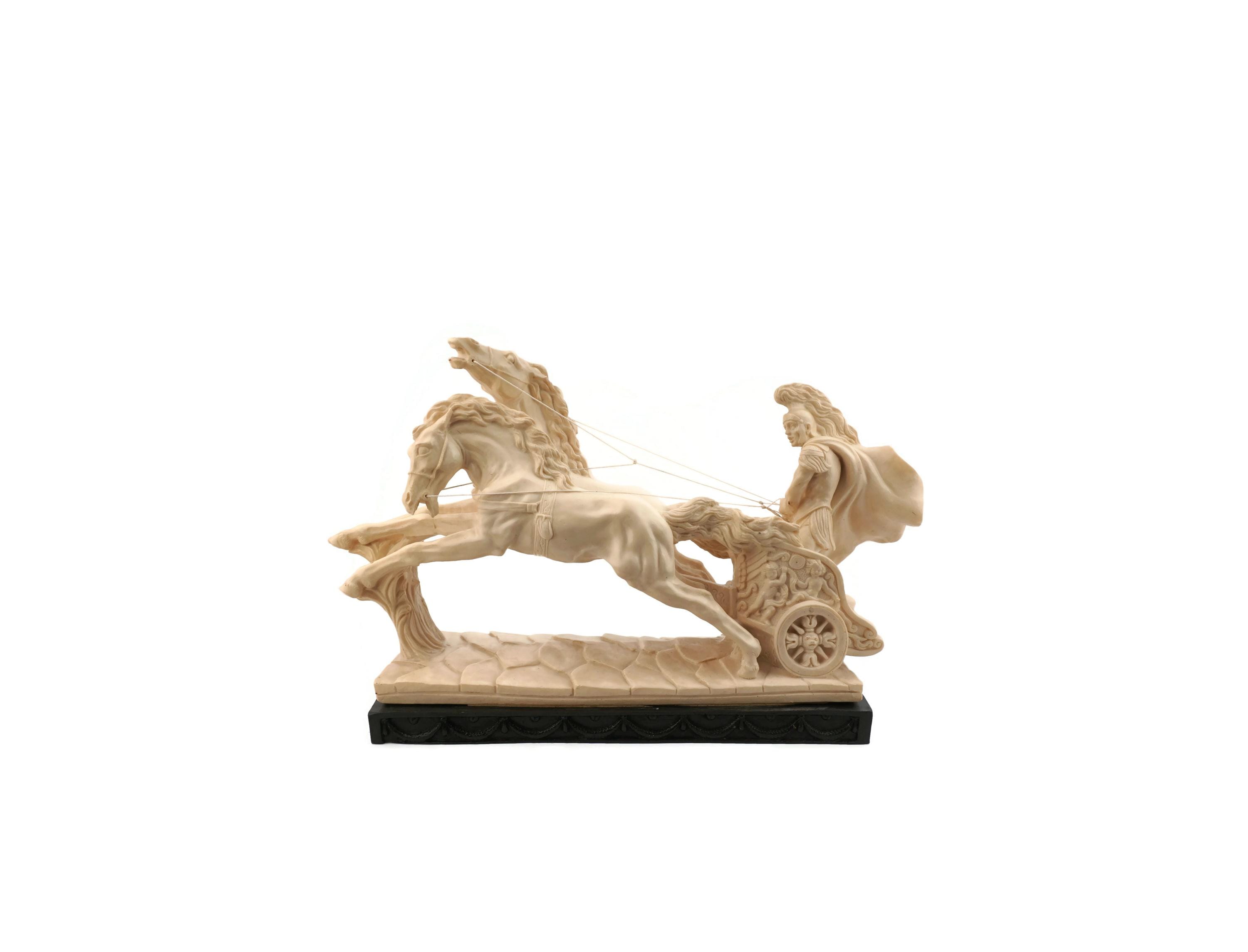 Antique Roman Chariot, Gladiator With Chariot Resin Sculpture - Etsy