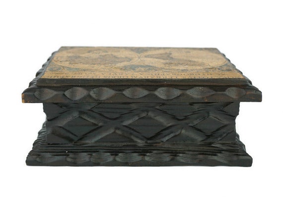 Antique Storage Box, Old Map Storage Box, Wooden … - image 4