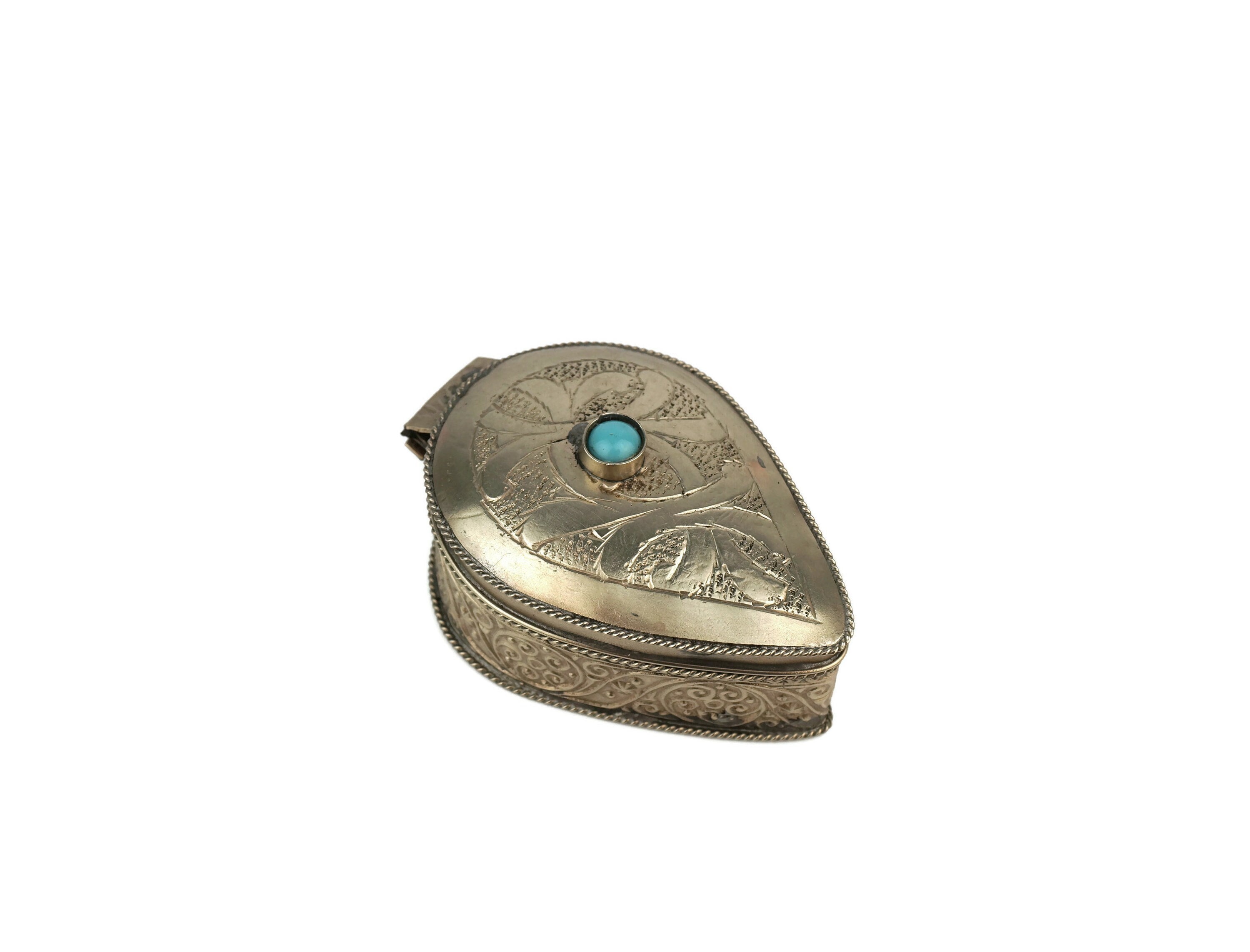 Antique Collectible Pill Box, 19th Century Ornate Pill Box, Hand Made Metal Jewelry Box, Small Jewellery Storage