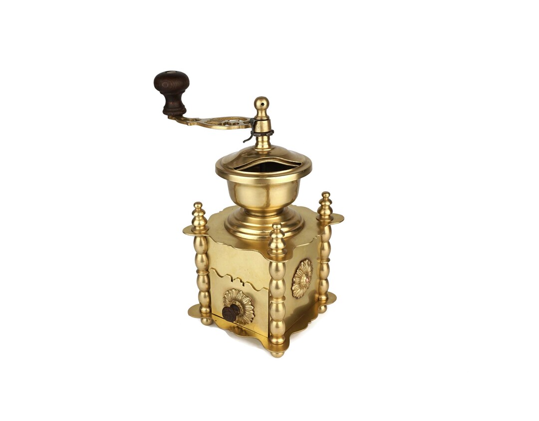 Antique Brass Coffee Grinder Vintage Brass Coffee Mill Etsy