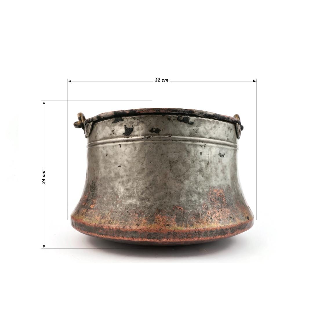 19th Century Copper Cauldron, Hand Hammered Copper Cauldron, Handmade ...
