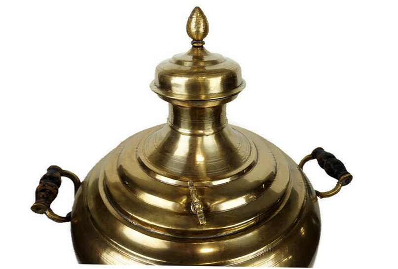 大型真鍮サモワール 20 L、アンティーク サモワール、レア サモワール