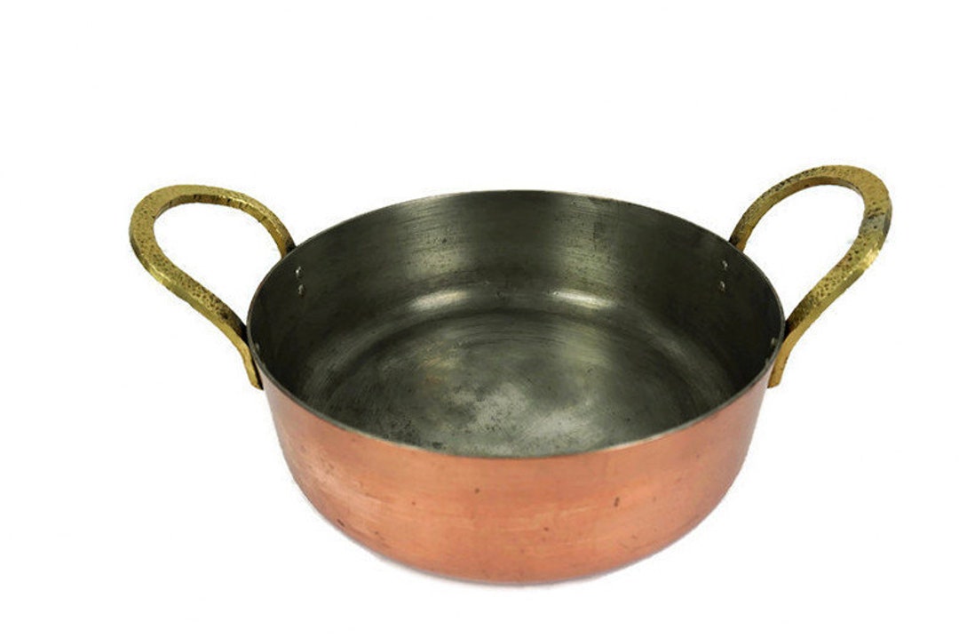 Vintage Copper Jam Preserve Pot With Brass Handles Etsy